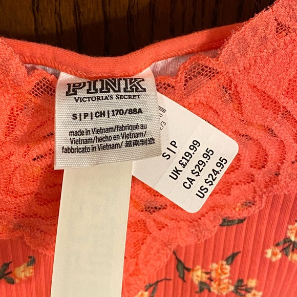 PINK tank top bodysuit NWT 🧡 - Picture 3 of 3